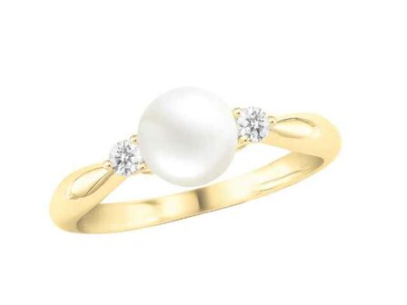 Bagues 1 - Perle+or jaune | K-Collection