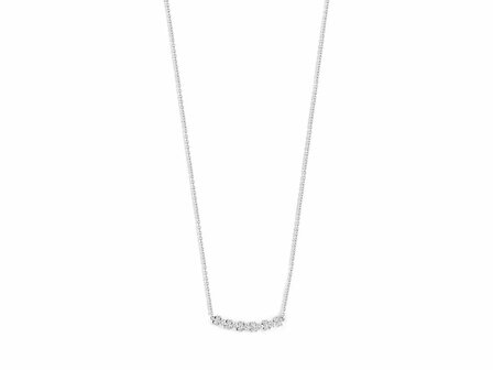 Chaine avec pendentif - Or blanc 18 cts | Brillant