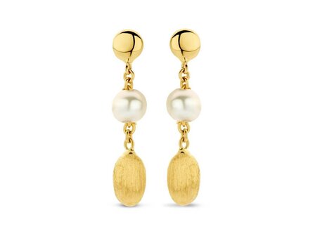 Boucles d'oreilles - Perle+or jaune | Femme Ador&eacute;e