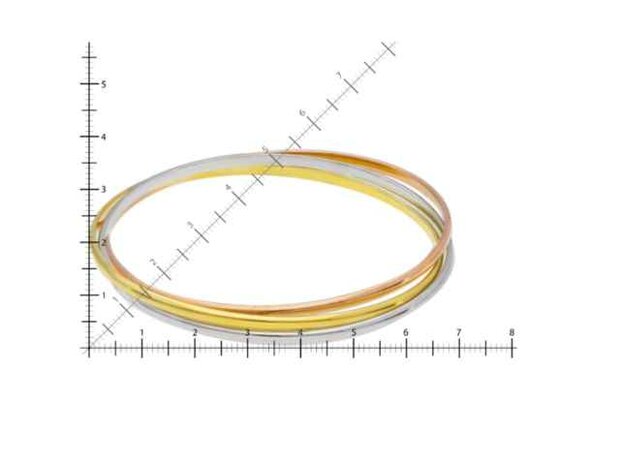Bracelet or - Tricolore | K-Collection