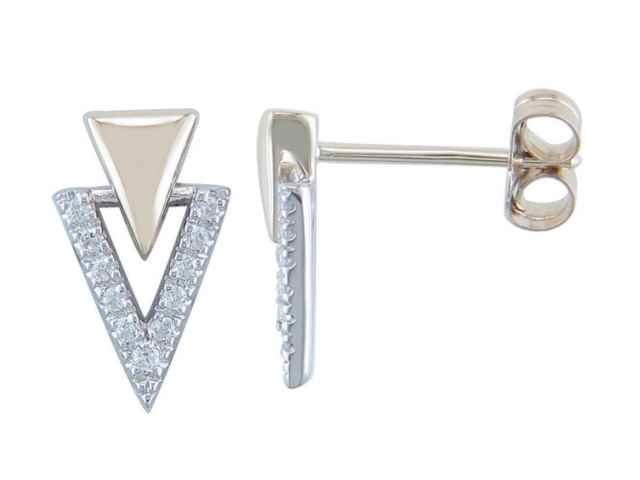 Boucles d'oreilles - Or blanc 18 cts | Boucle d'oreille