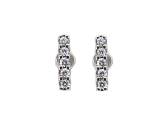 Boucles d'oreilles - Or blanc 18 cts | K-Collection