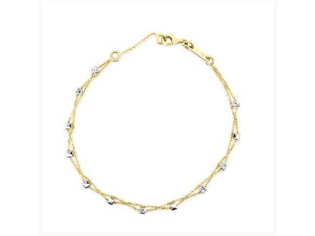 Bracelet or - Or bicolore 18 cts | Femme Adorée