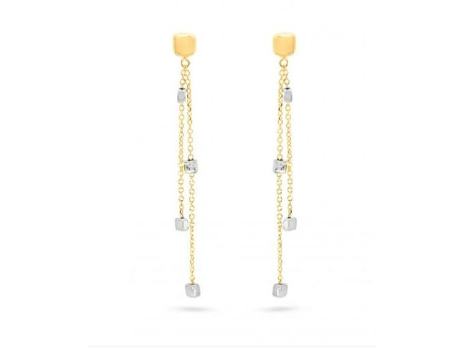 Boucles d'oreilles - Or bicolore 18 cts | Femme Adorée