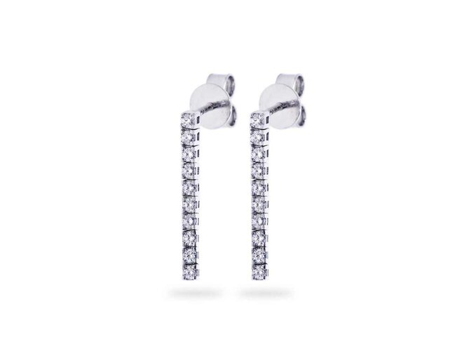 Boucles d'oreilles - Or blanc 18 cts | K-Collection