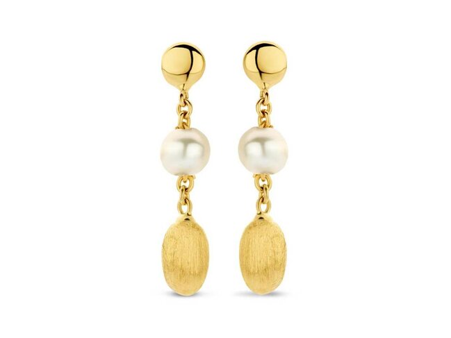Boucles d'oreilles - Perle+or jaune | Femme Adorée